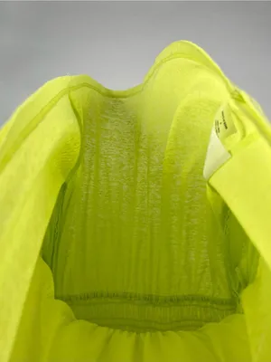 Hudson Gray Lime Linen Blend Smocked Flutter‎ Sleeve Top Size M NWT thumbnail 12