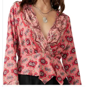 Free People Falling For You Long Sleeve Blouse size Small NEW thumbnail 1
