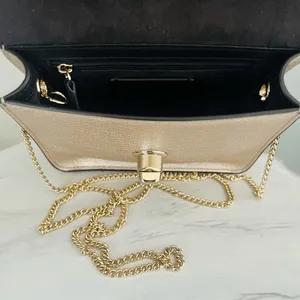 Coach Women's Turnlock Chain Crossbody Leather Bag, Platinum/Gold, NWOT thumbnail 7