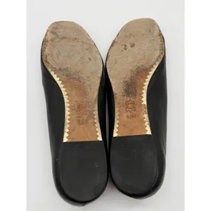 Tory Burch Claire Ballet Flats Womens 8.5M Black Gold Medallion Logo thumbnail 7