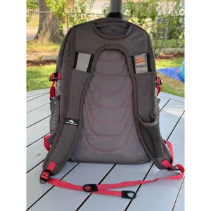 HIGH SIERRA Unisex Tactic Backpack 17” Laptop Pocket Gray Red Outdoor Travel Bag thumbnail 6
