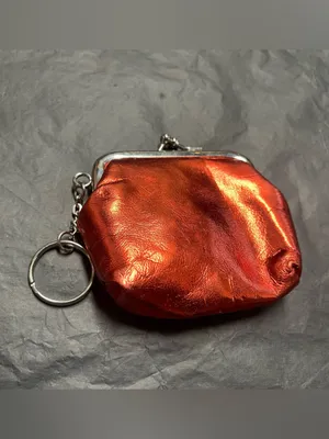 Metallic Red Coin Purse Keychain thumbnail 3