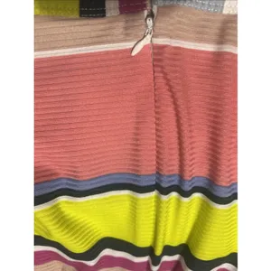 GUESS Multi-color Bright Striped Maxi Dress Size 4 Ribbed Short Sleeve Happy thumbnail 10