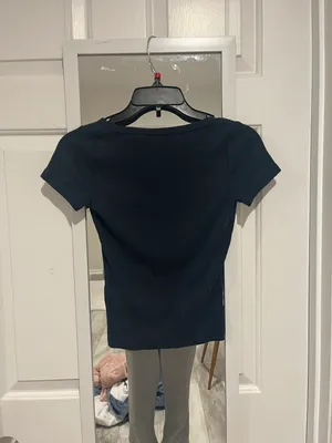Hollister Henley Navy Button Up thumbnail 2