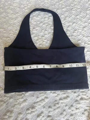 Brandy Melville John Galt Navy Halter Crop Top thumbnail 4