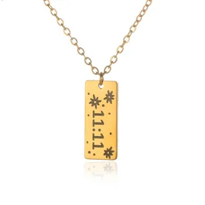 11:11 Make a Wish Necklace Gold thumbnail 2