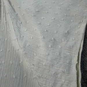 DR2 Women's Small White Swiss Dot Blouse Top V-Neck Embroidered Peasant Boho thumbnail 2