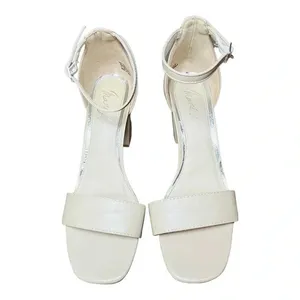 Mari A. MA-MARSHA Block Heel Sandals Womens 9 Cream Ankle Strap Square Toe Dress thumbnail 4