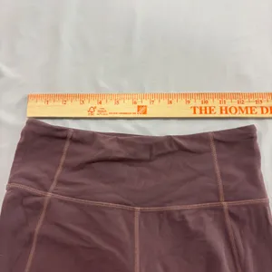 Athleta Mesh Inset High Rise Leggings Plum Mauve Womens Small thumbnail 2