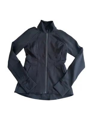 LULULEMON Women's Black Track Zip Jacket Size 6 thumbnail 3