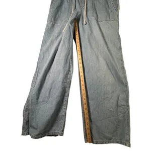 Torrid Feel The Fit Chambray Wide Leg Pull On Pants Drawstring Women 00 10 12 XL thumbnail 7