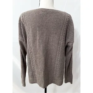 American Eagle Pullover Sweater | Taupe Textured Knit thumbnail 3