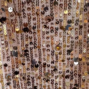 NWT Free People Midnight Kiss Sequined Mini Slip Dress Gold Medium Retail $98.00 thumbnail 7