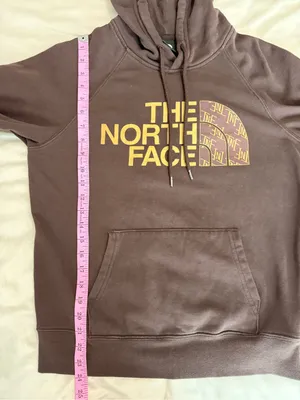The North Face Brown Logo Hoodie Sweatshirt Size Small thumbnail 8