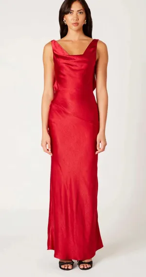 NIA | Fiora Dress In Ruby Red thumbnail 1