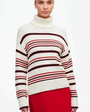 Madewell Cotton Striped Turtleneck Sweater *Flawed* thumbnail 2