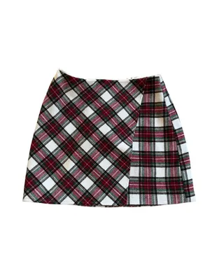 HOLLISTER Ultra High Rise Holiday Plaid Skirt Size Medium thumbnail 5