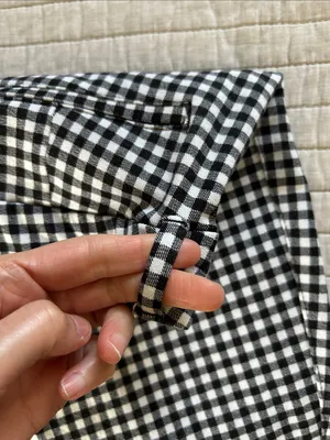 Old Navy, pixie straight ankle, black white gingham cotton pants 8 thumbnail 13