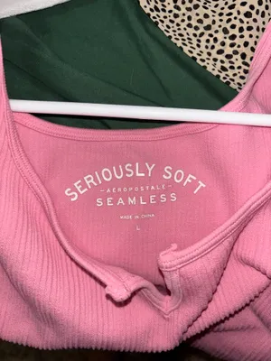 Pink Ribbed Aeropostale Tank thumbnail 3