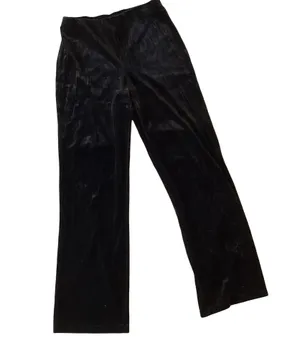 Unique Vintage Vintage AGB Black Velvet Velour Pants thumbnail 4