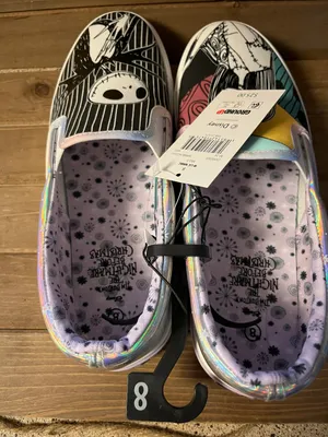 Disney NWT Nightmare Before Christmas ladies size 8.5 slip on shoes Jack and Sally thumbnail 5