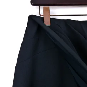 Abercrombie & Fitch Draped Front Maxi Skirt Womens M Black Faux Wrap Slit NWT thumbnail 9