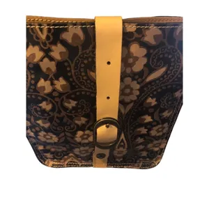 Patricia Nash Venezia Brown and Tan Leather Crossbody Pouch - Discontinued thumbnail 3