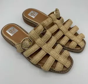 Dolce Vita Fyona fisherman Women's Tan Strappy Mules size 8 summer coastal‎ thumbnail 1
