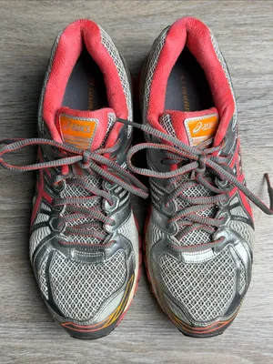 ASICS GEL-Nimbus 15 FluidRide Running Shoes Gray Pink Orange Size 10.5 thumbnail 2
