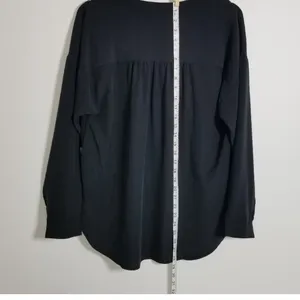 Madewell black sand washed popover top size M thumbnail 6