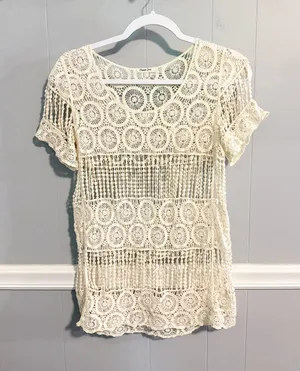 Phase One Crochet Top White Size M thumbnail 1