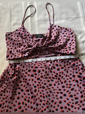 Vici Pink & Black Leopard Print Cutout Knot Maxi Dress Size L thumbnail 9