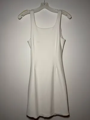 Open Edit Ruched White Square-neck mini Dress Women’s Small thumbnail 3