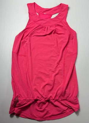 Lululemon Tank Top‎ Athletic Workout Racerback Drawstring Pink Size 4 thumbnail 1