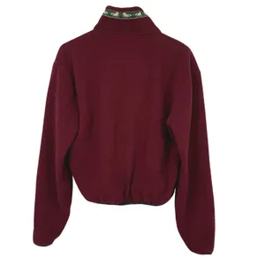 Miller's Sportific Collection‎ Polartec Fleece Jacket Burgundy Horse Trim Zip Up thumbnail 5