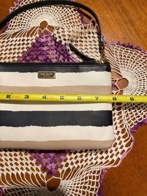 kate spade Striped Shoulder Bag in Black, Cream & Tan thumbnail 8