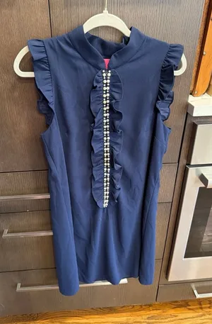 Lilly Pulitzer "Adalee" Shift Dress in the color True Navy size 6 thumbnail 1