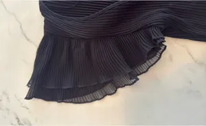 Zara Black Flutter Sleeve Body Suit thumbnail 3