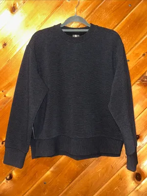 CALIA Elevate Ottoman Side Zip Sweatshirt in Pure Black Heather thumbnail 1