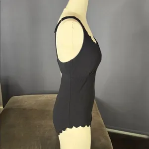 Charmo Women’s Black Scalloped Swimsuit One Piece Square Neck SPF50+ Size M NWT thumbnail 6