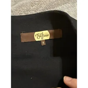 Anthropologie Eva Franco Black Leather Pencil Skirt Size 4 Professional‎ thumbnail 2