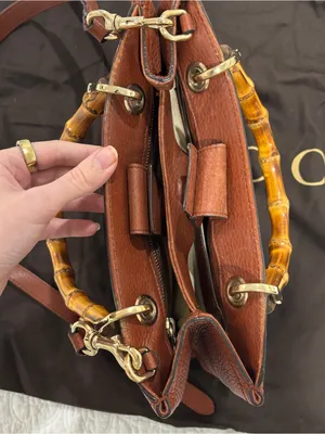 Vintage Gucci Bamboo Shopper Tote Crossbody Bag thumbnail 6