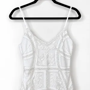 NEW Lulus Alluring Interest White Sequin Embroidered Sleeveless Midi Dress thumbnail 6