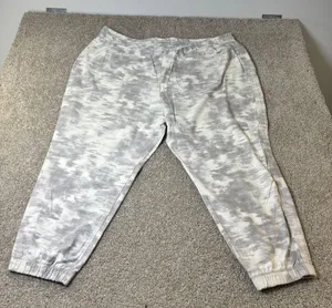 Athleta Farallon Printed Jogger Lightweight Activewear Pants Gray White Size 26W thumbnail 2
