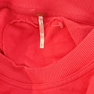 FREE PEOPLE Eleanor Layered Sweatshirt Minidress Watermelon Wedge Combo Size L thumbnail 6