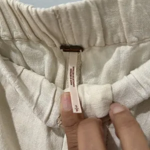 Free People Revolve Tomboy Linen Shorts Size S Color is Cream Oversized thumbnail 7