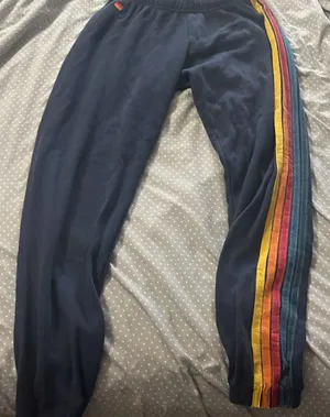 5 Stripe Navy Aviator Nation Sweatpants thumbnail 1