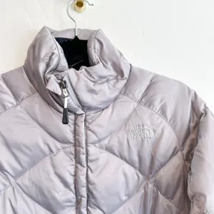 The North Face | Goose Down‎ 550 Silver Quilted Puffer Jacket, size XS thumbnail 5