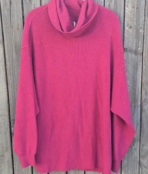 Free People Pink Turtleneck Tunic thumbnail 1