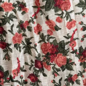 Free People Floral Blouse in Orange and Green vintage combo thumbnail 13